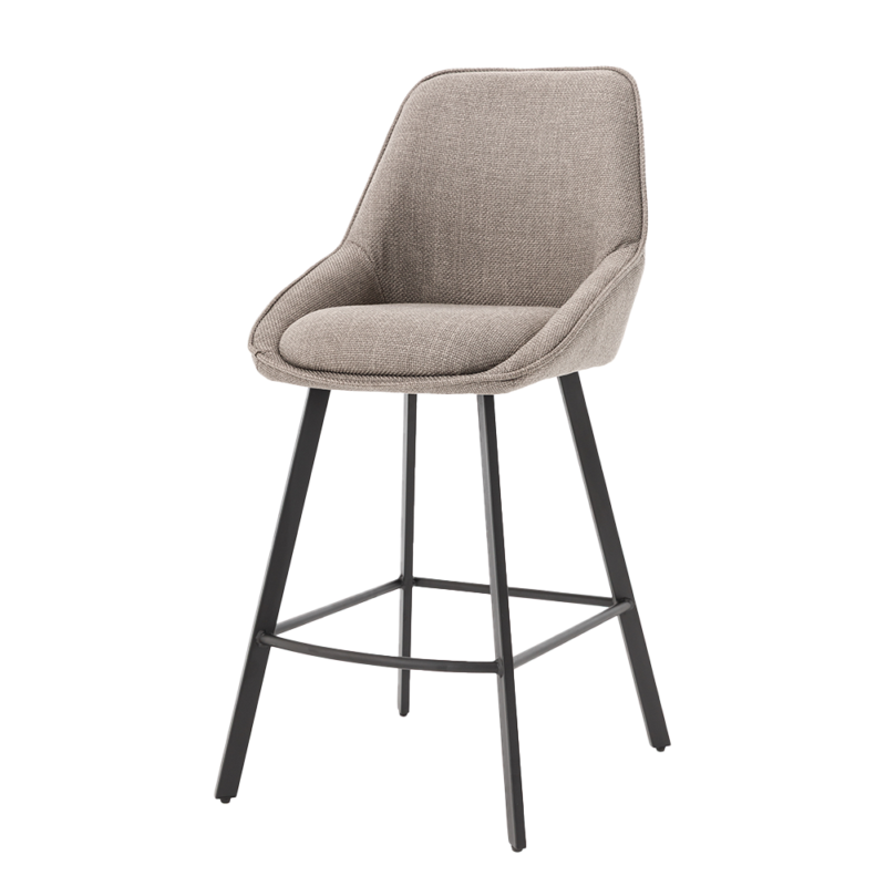 Borgo barstool Bjorn 34 beige-grijs frame zwart