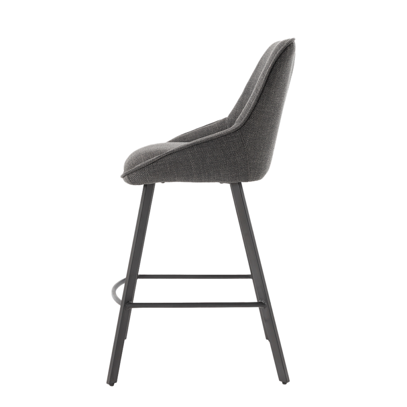 Detail van het frame van de Borgo barstool Bjorn 19 anthracite