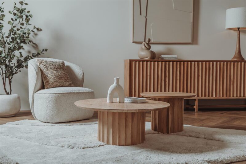 Crotone Salontafel set rond 90ø / 60ø cm