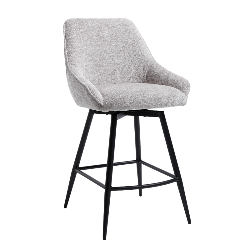 Detail van het draaibaar zitgedeelte van de Trino barstoel