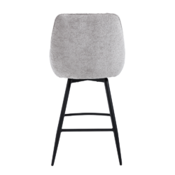 Textuur van de witte stof Trenza 8 oyster van de Trino barstoel