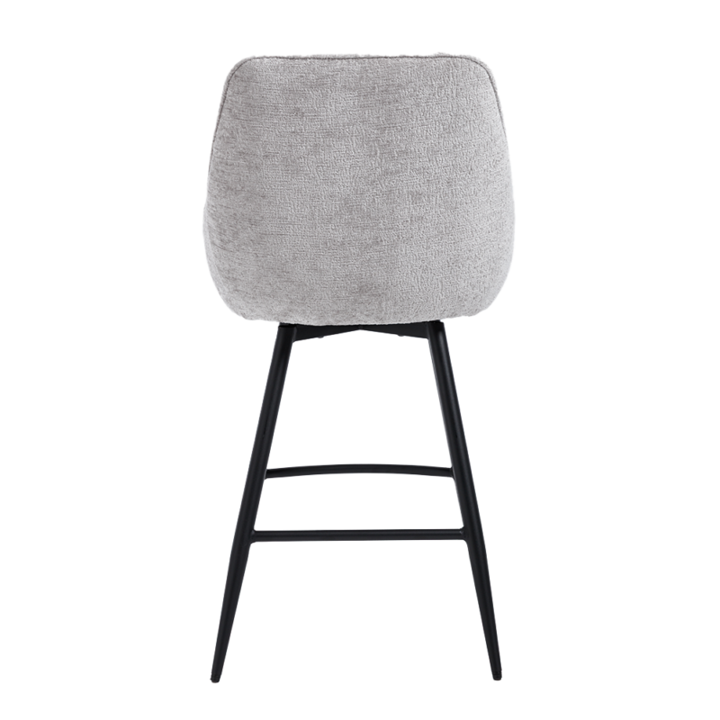 Textuur van de witte stof Trenza 8 oyster van de Trino barstoel