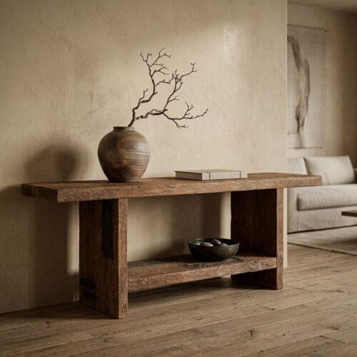 Sidetable borne ijzerhout