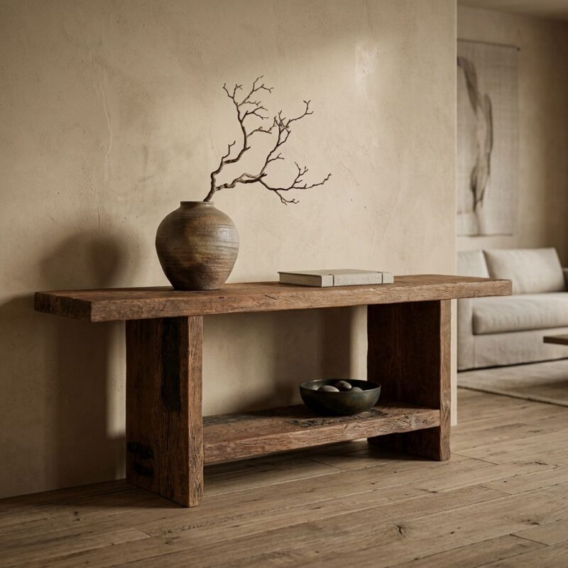 Sidetable borne ijzerhout