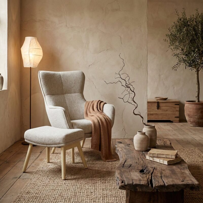 Fauteuil Flip met hocker