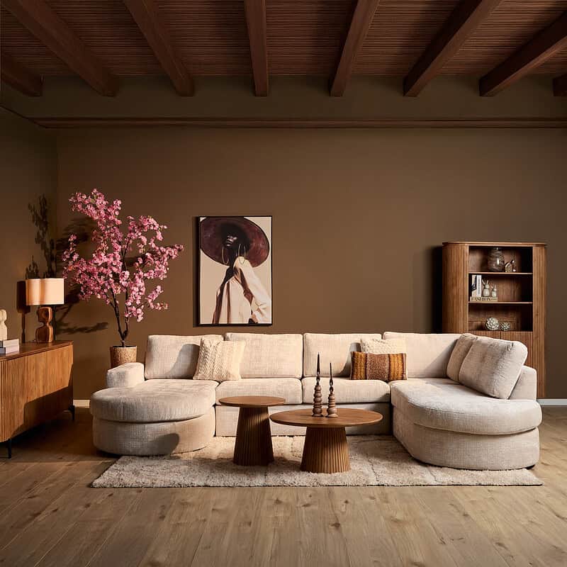 Detail van de bankleuning van MySofa Alma U-Bank