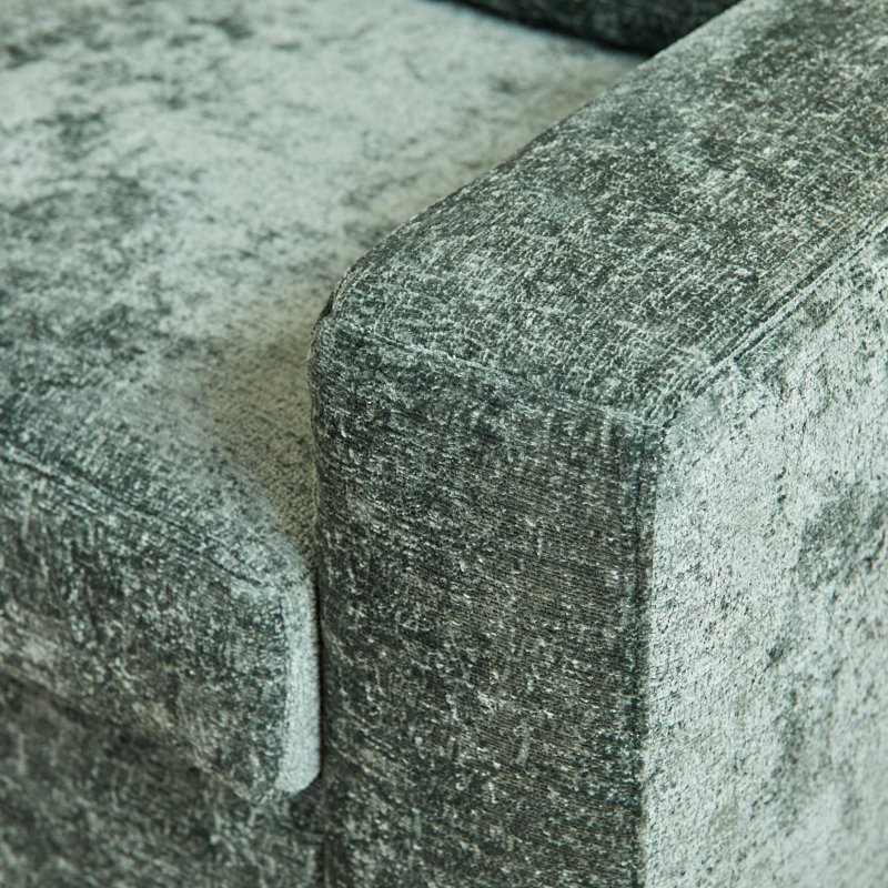 MySofa Alma bank met luxe stof en afgeronde hoeken