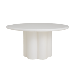 Melzo Eetkamertafel rond wit 130 cm