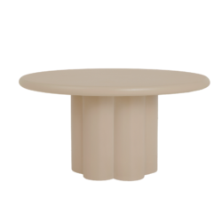 Melzo Eetkamertafel rond beige 130 cm