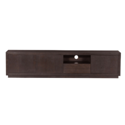 Textuur Mincio TV-meubel, espresso houten oppervlak, landelijk modern stijl