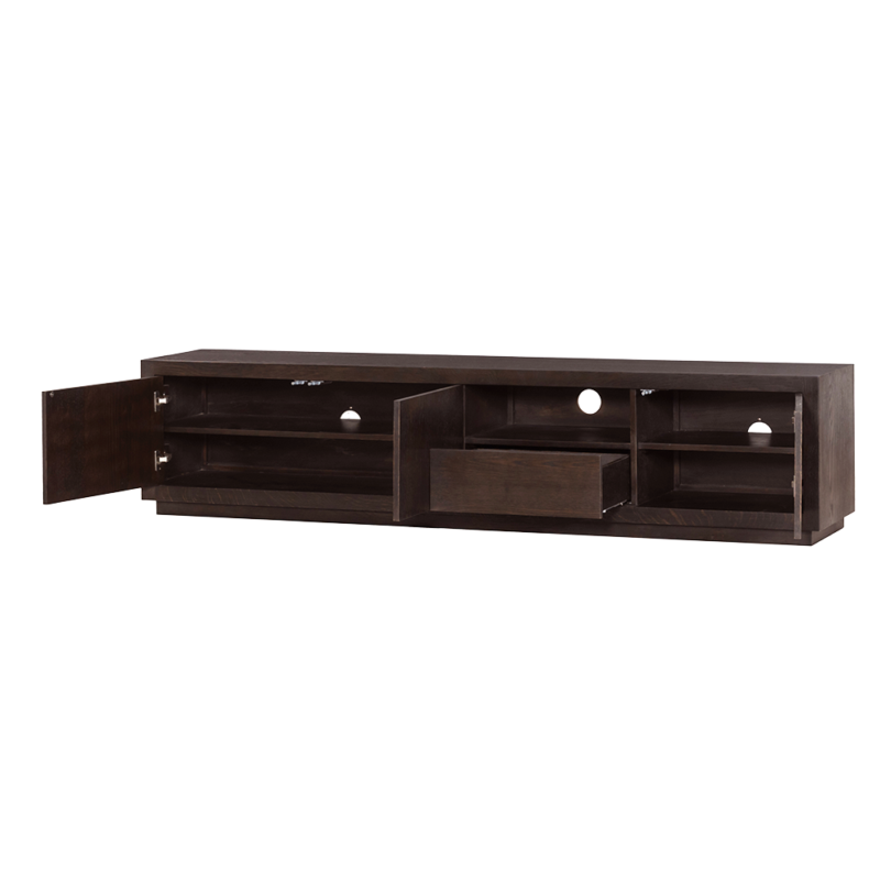 Mincio TV-meubel in interieur, landelijk modern stijl, bruin kleurtint