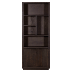 Mincio opbergkast 90 cm in interieur, landelijk modern, bruin, oak veneer espresso