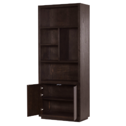 Textuur Mincio opbergkast 90 cm, oak veneer espresso