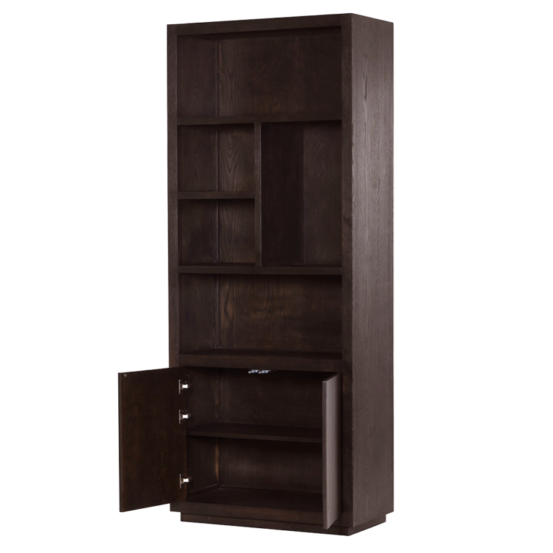 Textuur Mincio opbergkast 90 cm, oak veneer espresso