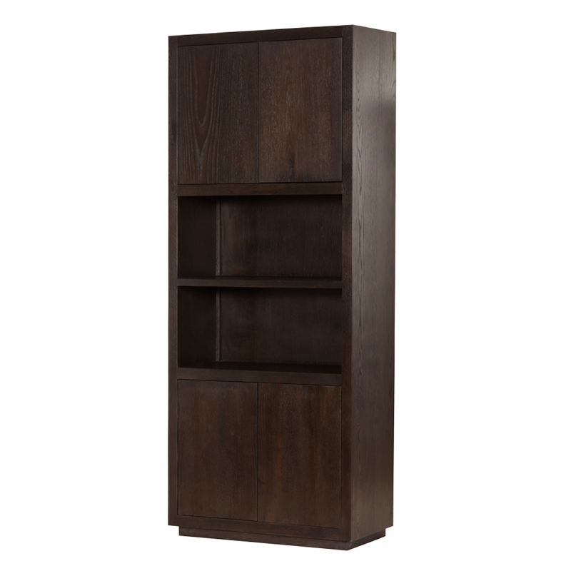 Detail Mincio opbergkast 90 cm, espresso eikenhout, landelijk modern stijl