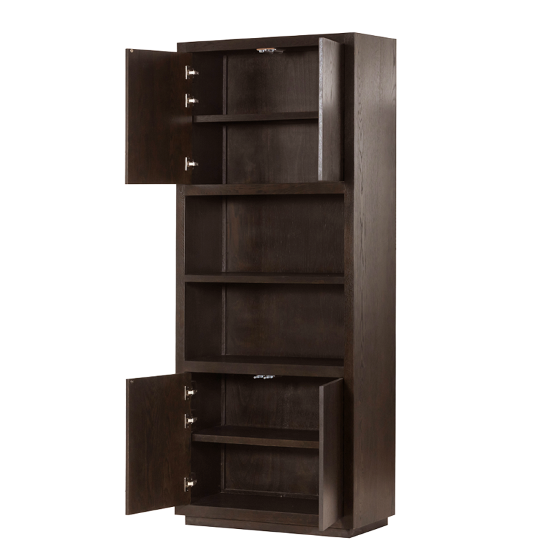 Mincio opbergkast 90 cm in interieur, landelijk modern stijl, bruin kleurtint