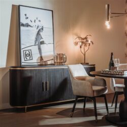 Rivello dressoir in interieur, zwart, hotel chique stijl