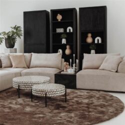 Textuur van de Tenna opbergkast 80 cm, zwarte afwerking