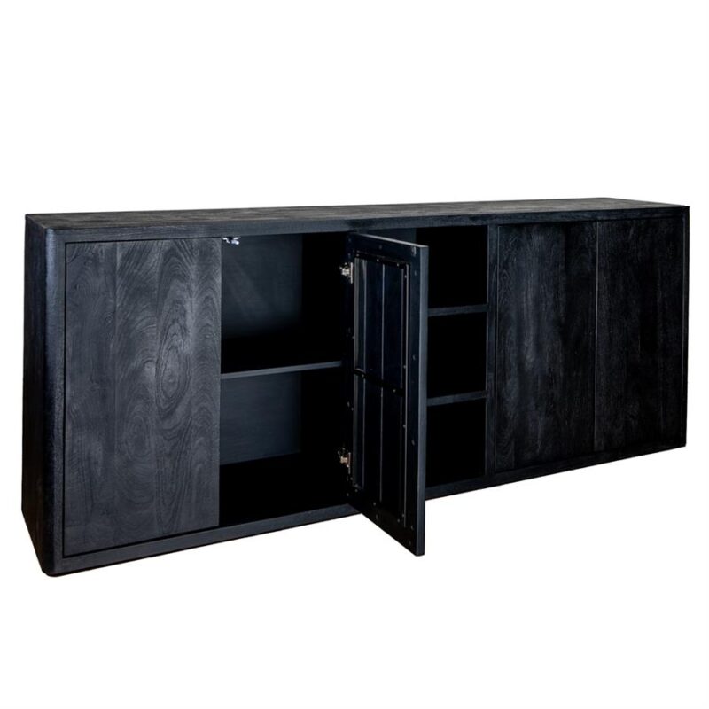Textuur van de mango-wire black finish van de Tenna dressoir