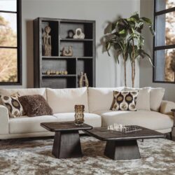 Prescot 2 5-AR + Chaise L - Sahara 120 sand, textuur van materiaal