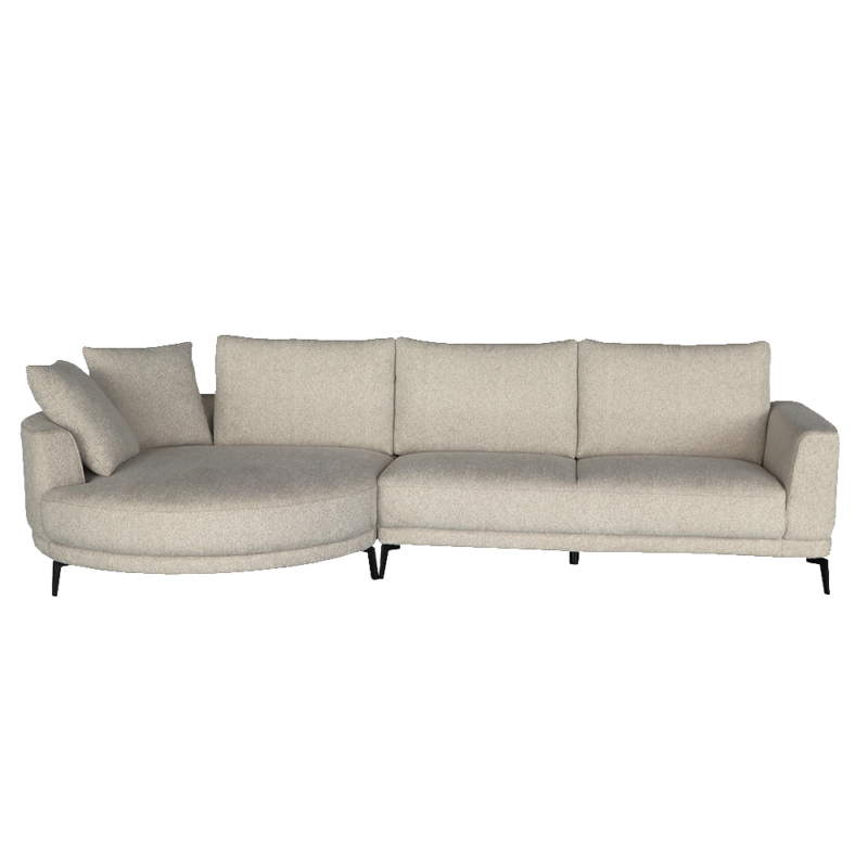 Prescot 2 5-AR + Chaise L - Sahara 120 sand, perspectief vanaf boven