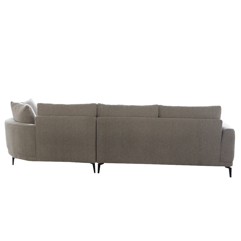 Detail van de textuur van de Prescot 2 5-AL plus chaise lange in espresso kleur