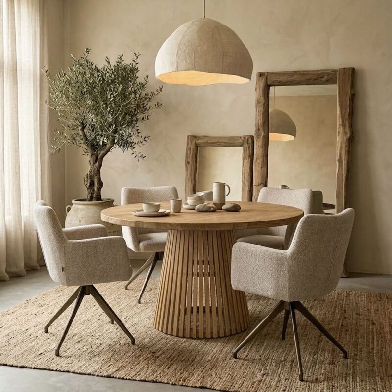 Ronde eettafel Bailar dichte poot