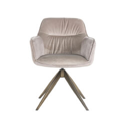 Eetkamerstoel Aline khaki velvet swivel fire retardant