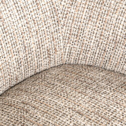 Lounge stoel Venus trendy nature, detail poten, zwarte afwerking
