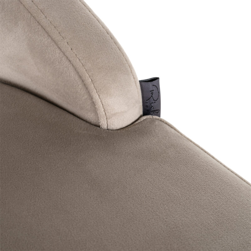 Barstoel Bolton khaki velvet brushed gold fire retardant (Set of 2)