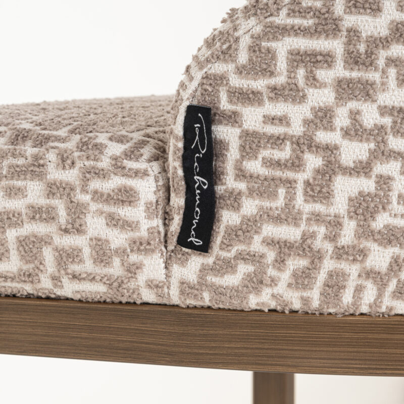 Barstoel Bolton natural geo, goudkleurig, met monteur