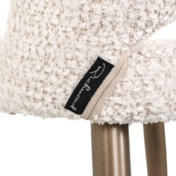 Counterstoel Delphine in een hoge tafel, beige, handgemaakt, zelf te monteren