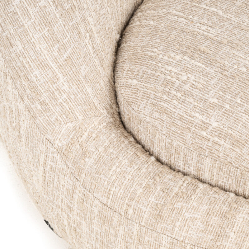 Lounge stoel Arlanda beige angora van boven, comfortabel en ruim