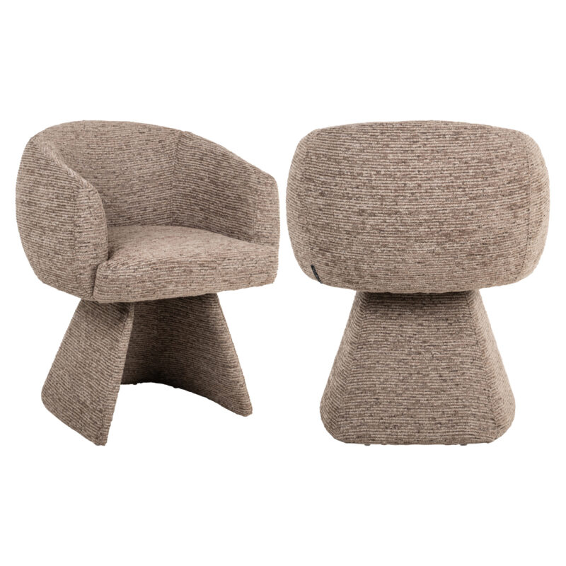 Detail van rugleuning eetkamerstoel Quiriro