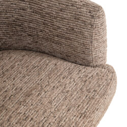 Eetkamerstoel Quiriro van achter, bruin, handgemaakt