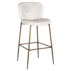 Textuur van de stof op de barstoel Darby cream fusion