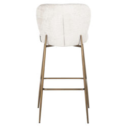 Achterkant van de barstoel Darby cream fusion, robuuste constructie