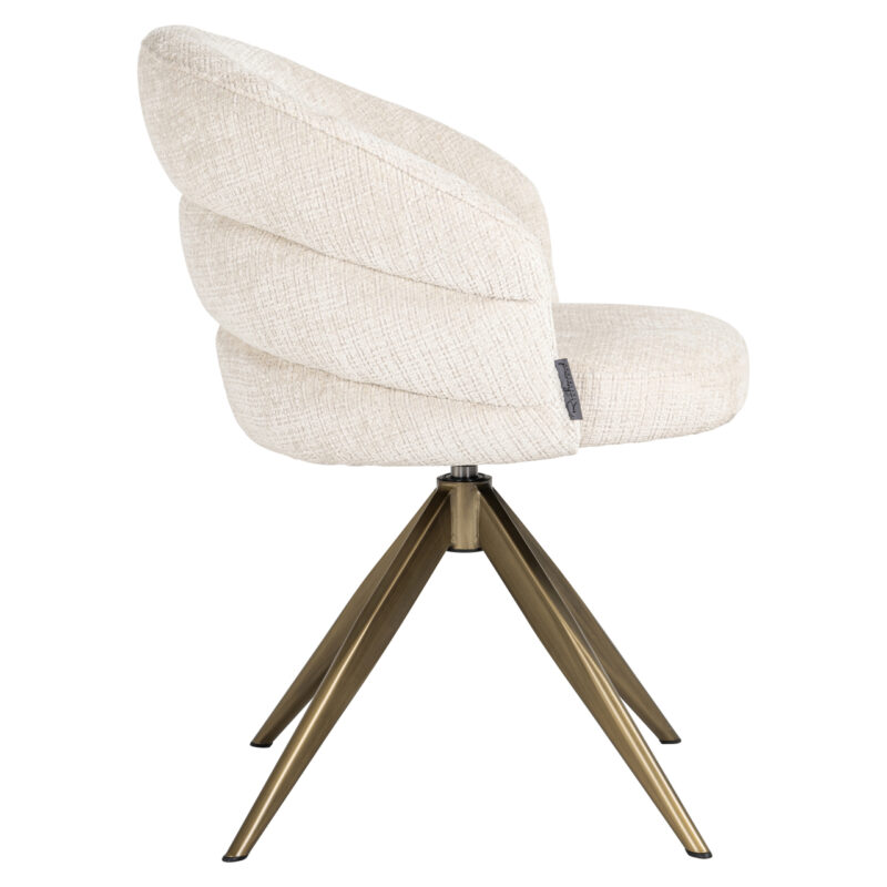 Eetkamerstoel Zendaya Niagara beige in interieur, comfortabel zitten