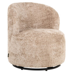 Textuur van stof kinderstoel Jackie sheep natural swivel