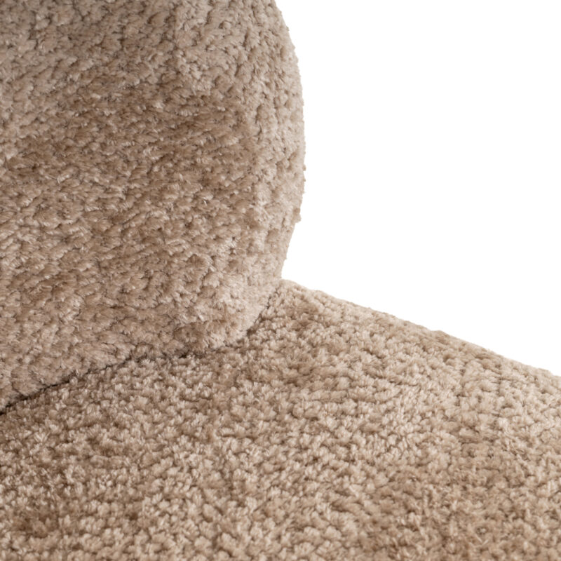 Lounge stoel Jackie sheep natural swivel detail handgemaakt