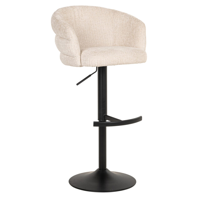 Barstoel Nikki niagara beige swivel fire retardant