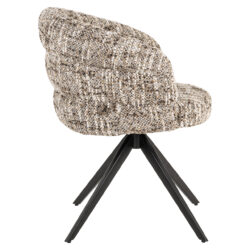Eetkamerstoel Serenity brown omara swivel in interieur