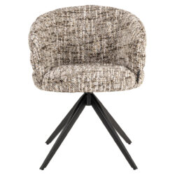 Eetkamerstoel Serenity brown omara swivel vanaf zijkant