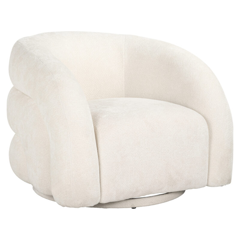 Lounge stoel Arcus white unicorn swivel