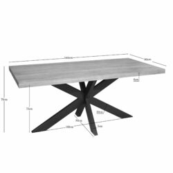 Eettafel Dakota | 160 cm | Rechthoek