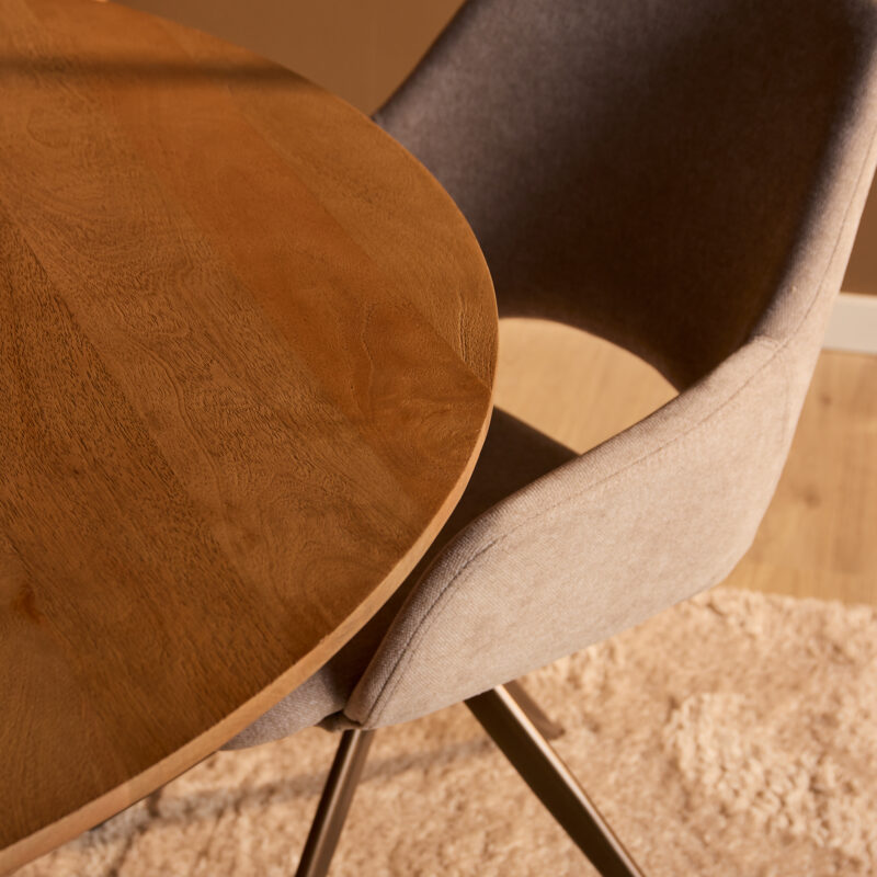 Textuur mangohouten blad eettafel Solana