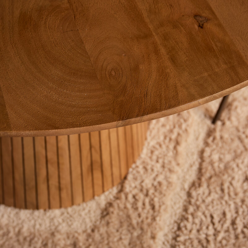 Eettafel Solana van boven, ronde eetkamertafel
