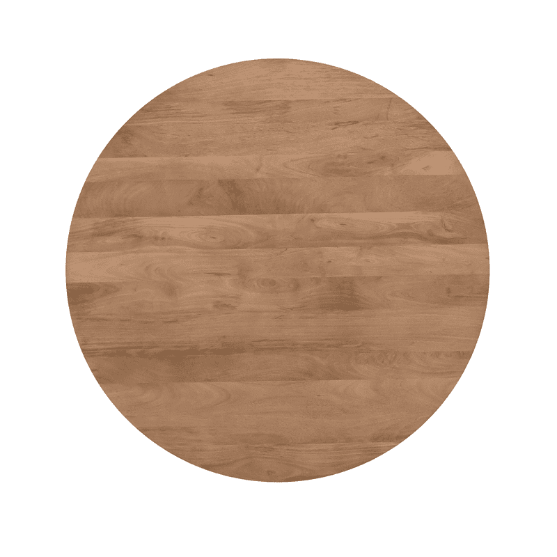 Eettafel Solana in naturel hout, 130 cm breed, perfect voor een moderne eetkamer. Duurzaam en stijlvol design, ideaal voor gezinsmaaltijden en gezellige bijeenkomsten.