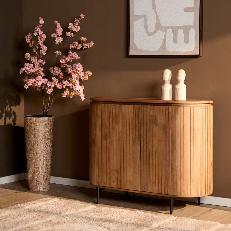 Detail kabinet Solana, verticale lattenpatroon