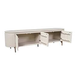 Elegant wit houten dressoir met opbergruimte en dubbele deuren, perfect voor woonkamer of hal. Gemaakt van hoogwaardig hout, met een strak design en stevige poten.